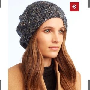 Luisa Brini Lurex Navy Knit Hat